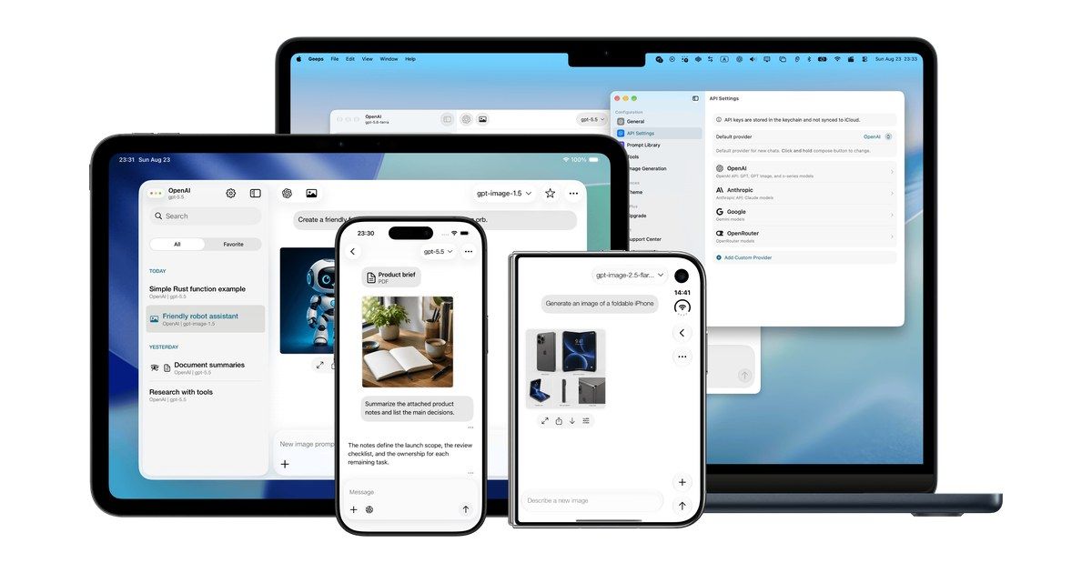 Geeps application preview on Mac, iPad, and iPhone