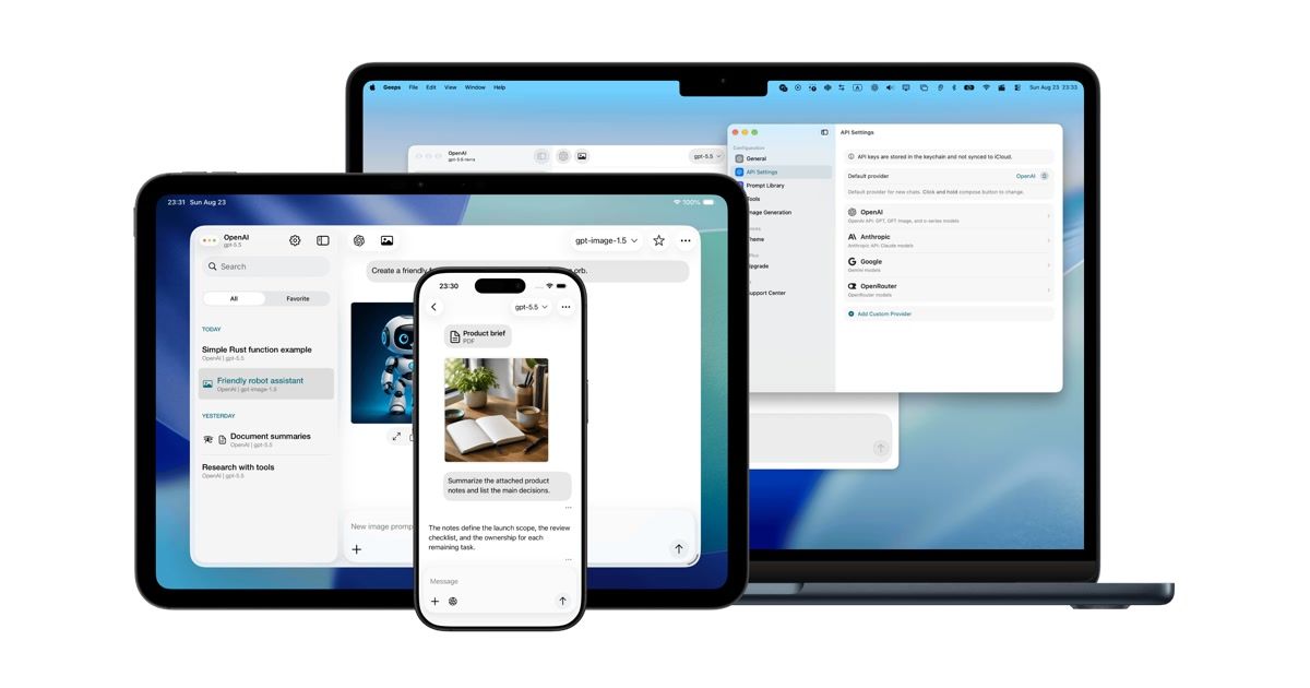 Geeps running on iPhone, iPad, and Mac