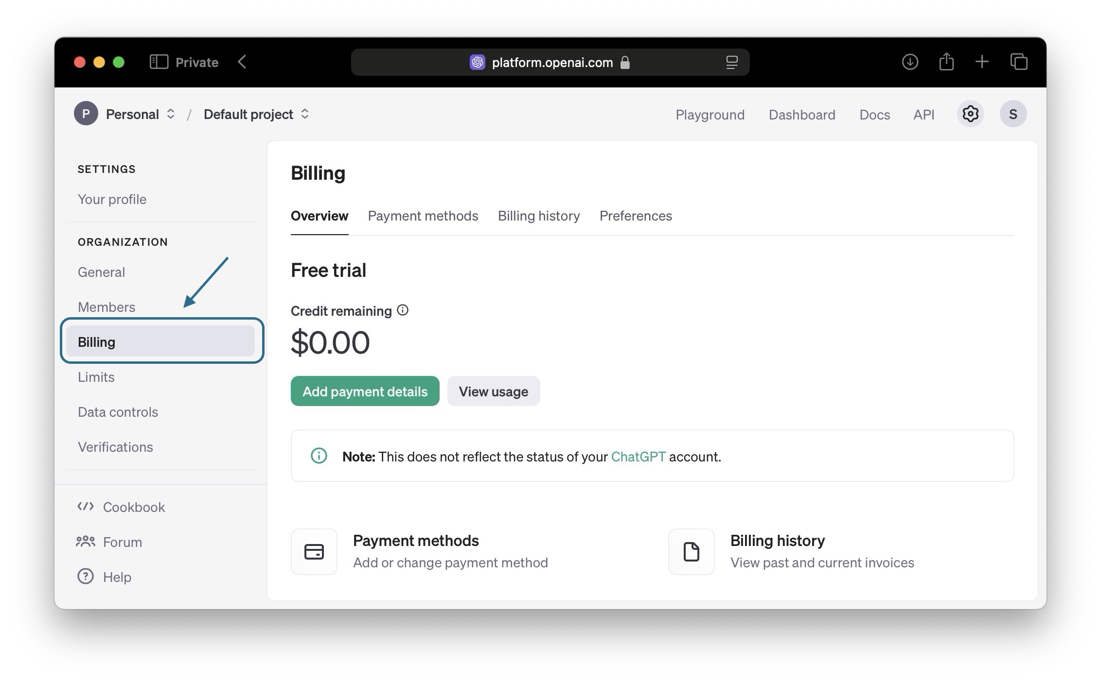 Billing registration 2